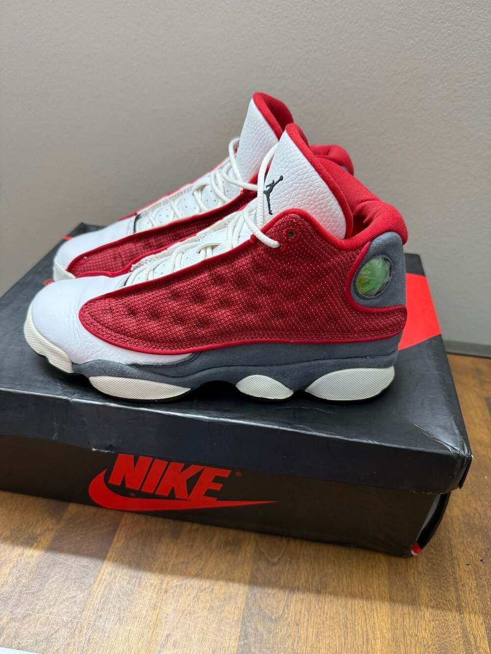 Jordan Air Jordan 13 Retro Red Flint Size 6.5Y Grey White